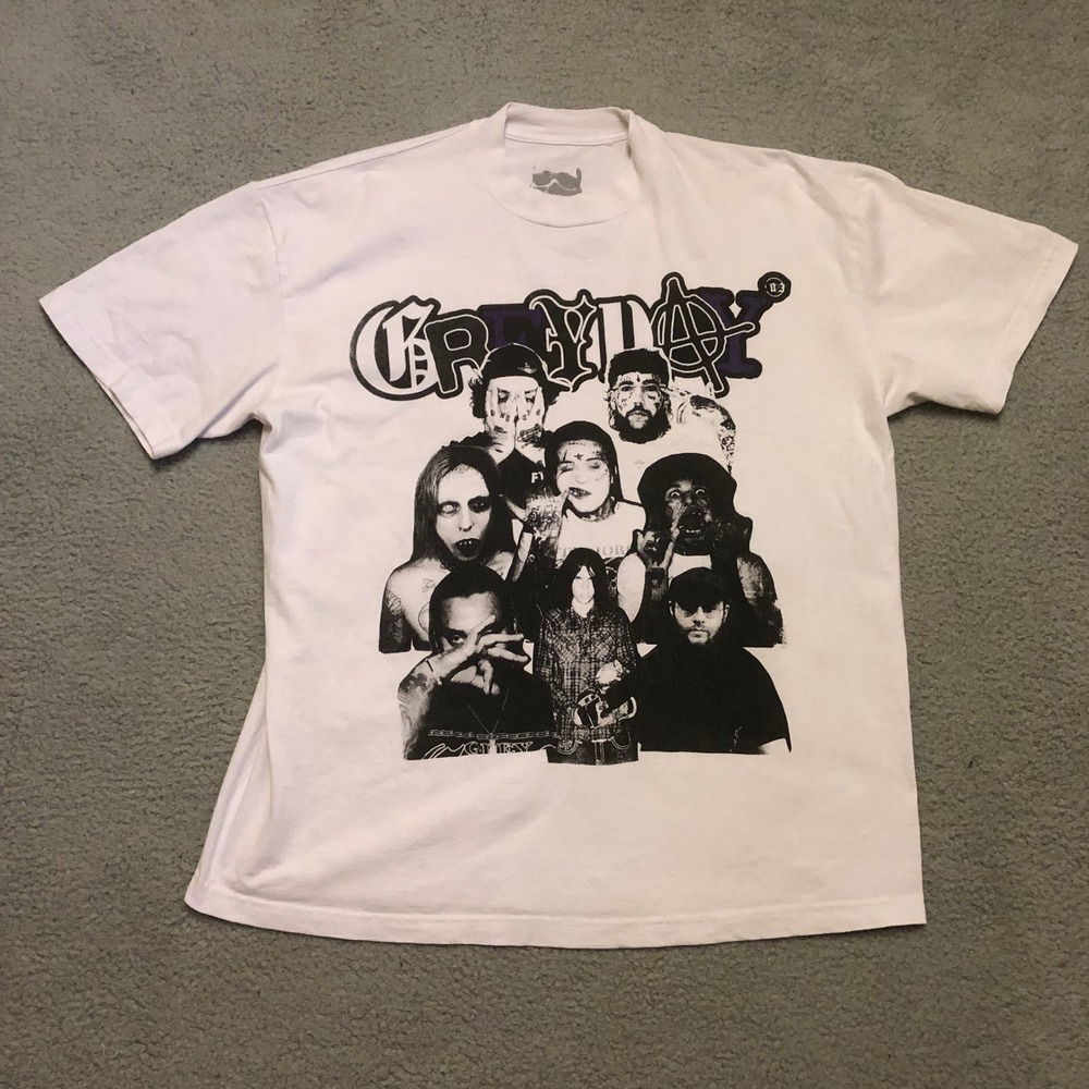 G59 Suicideboys Grey Day Tour 2023 Shirt Mens Large White Concert Graphic Tee
